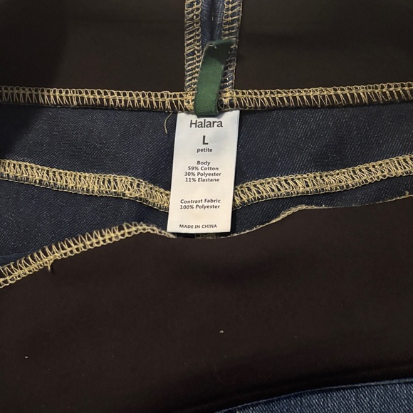 HALARA Dark Blue Denim High Waisted Wide Leg - Picture 3 of 5